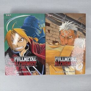 Fullmetal Alchemist 3-In-1 Edition / 2 Paperback Book Lot Vol 1-2-3-4-5-6